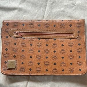 MCM Tan Leather Laptop Bag